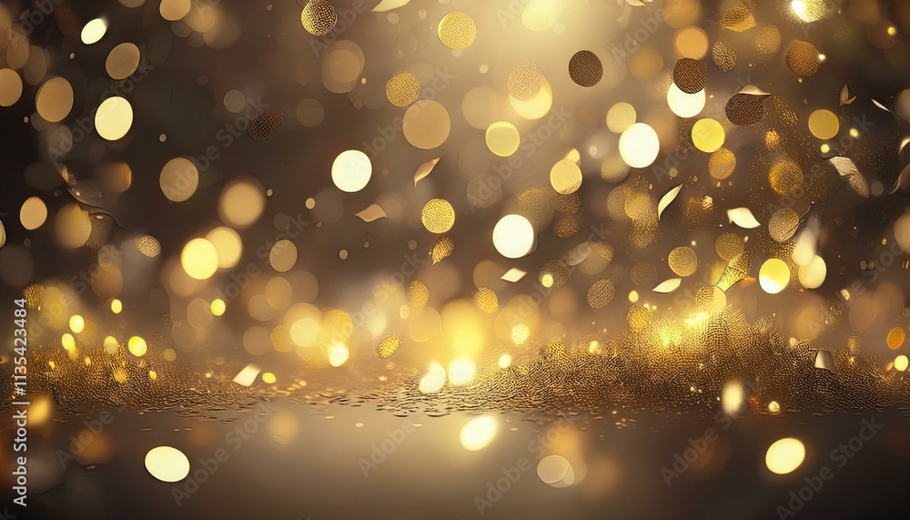 Falling bright Gold Glitter confetti celebration sparkling abstract holiday blur defocused illustration Falling bright Gold Glitter confetti celebration sparkling abstract holiday blur defocused illustration