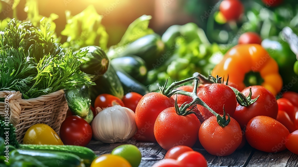 Fresh Vegetables, Healthy Food Concept Fresh Vegetables, Healthy Food Concept