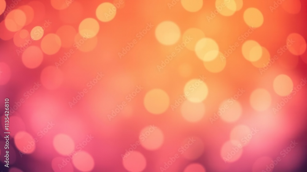 Fototapeta premium Abstract orange bokeh background with soft and vibrant circular lights, design, gradient, colorful
