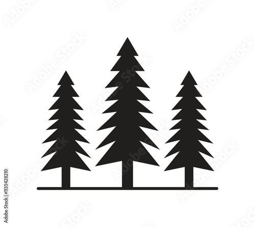 Vector Simple Three Tree Icons