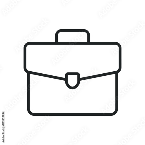 Briefcase, job thin line icons. Editable stroke and Perfect pixel on transparent background