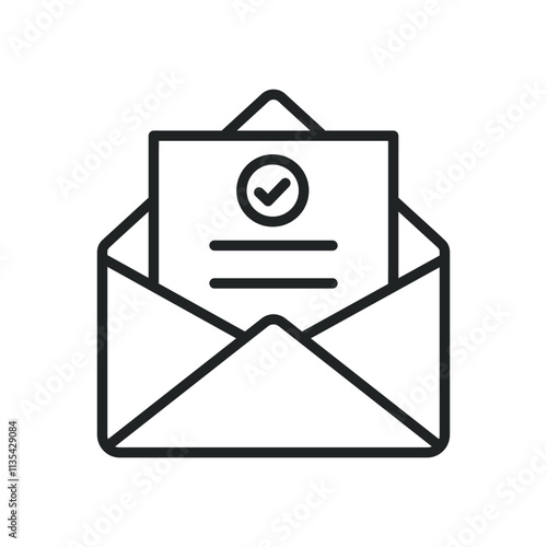 E-mail thin line icons. Editable stroke and Perfect pixel on transparent background