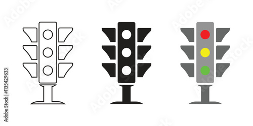 Vector Traffic Light Icon Set