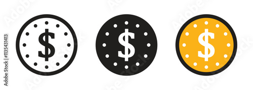 Vector Dollar Icon Set. Dollar Symbols