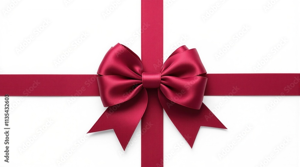 Bow in marsala color on the white background Bow in marsala color on the white background