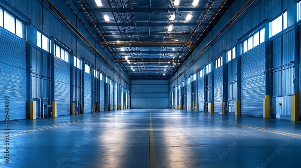 Empty warehouse interior. Concept of storage, logistics, and industrial space. Empty warehouse interior. Concept of storage, logistics, and industrial space.