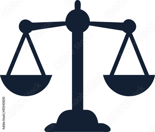Scales Flat Libra Isolated on White Background