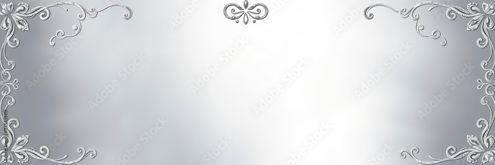 Luxurious silver leaves lace border with intricate details and elegant design, background, shiny, fancy Luxurious silver leaves lace border with intricate details and elegant design, background, shiny, fancy