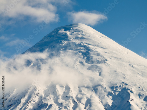 Snow covered volcano