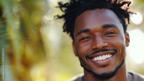 Diverse Young Man Smiling with Happiness and Confidence in Portrait Photo