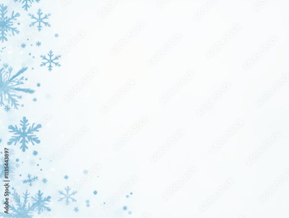 Delicate Blue Snowflakes on White Background for Winter Design Delicate Blue Snowflakes on White Background for Winter Design