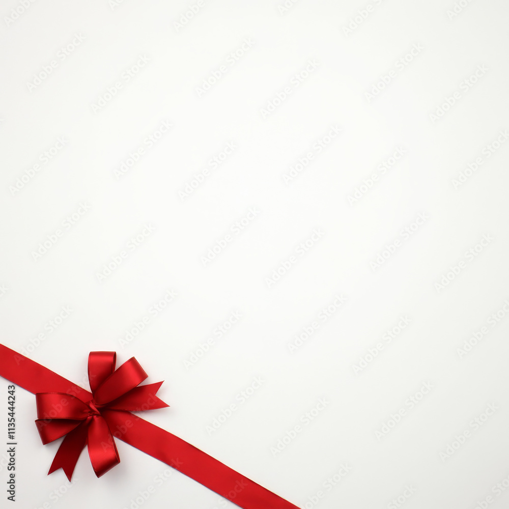 Festive Gift Wrap Border with Red Ribbon Bow Festive Gift Wrap Border with Red Ribbon Bow