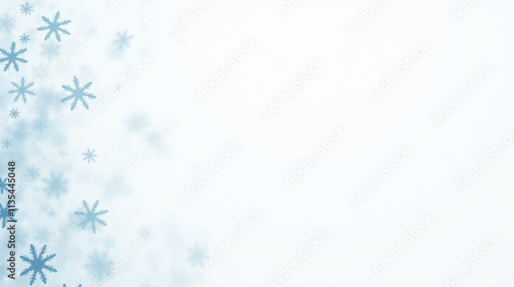 Delicate Blue Snowflakes on White Background for Winter Design Delicate Blue Snowflakes on White Background for Winter Design