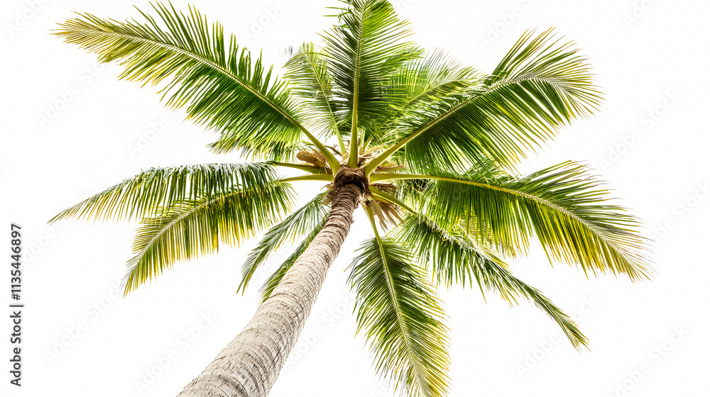 Fototapeta premium An isolated coconut tree.