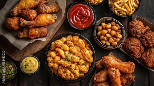 Studio Shot of Crispy Fried Chicken