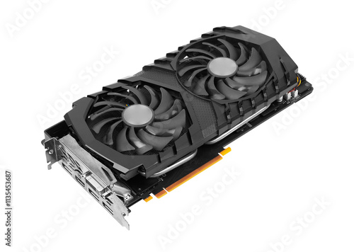 Graphics card isolated on white