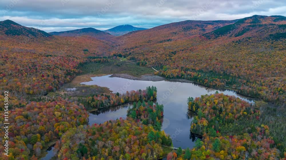 Aerial Hyperlapse over lake in Vermont Aerial Hyperlapse over lake in Vermont