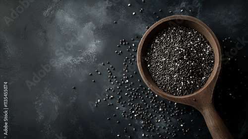 Studio Shot of Chia Seeds