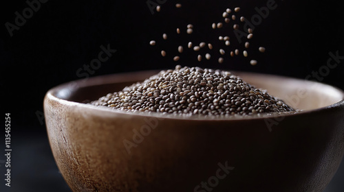 Studio Shot of Chia Seeds