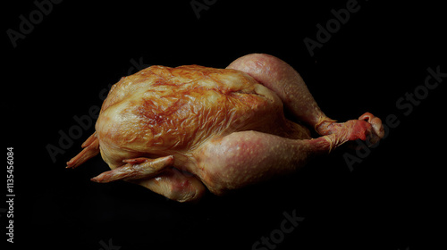 Juicy and Flavorful Studio Shot of Roasted Chicken with Golden Crispy Skin