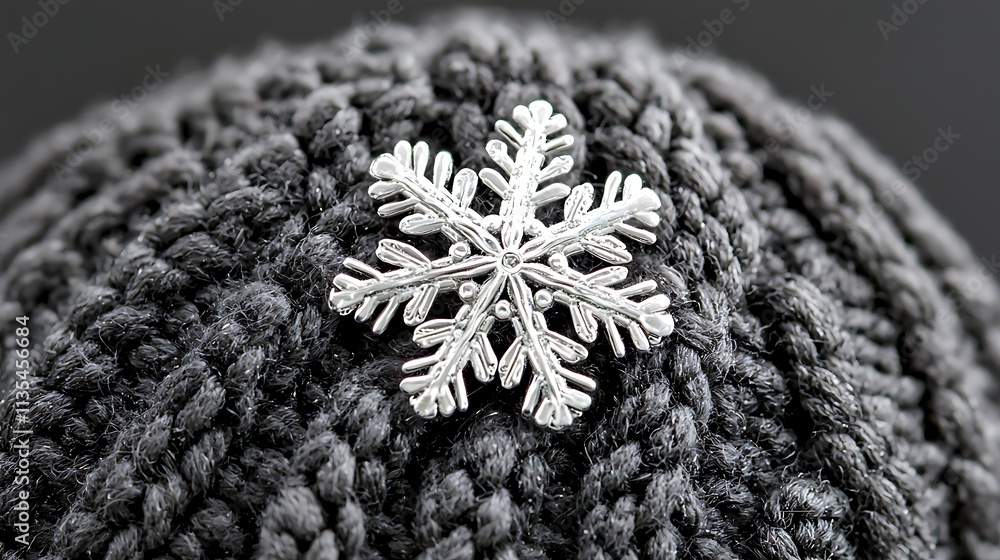 Obraz premium Winter snowflake hat