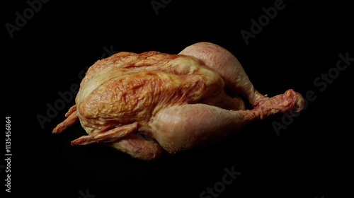 Juicy and Flavorful Studio Shot of Roasted Chicken with Golden Crispy Skin