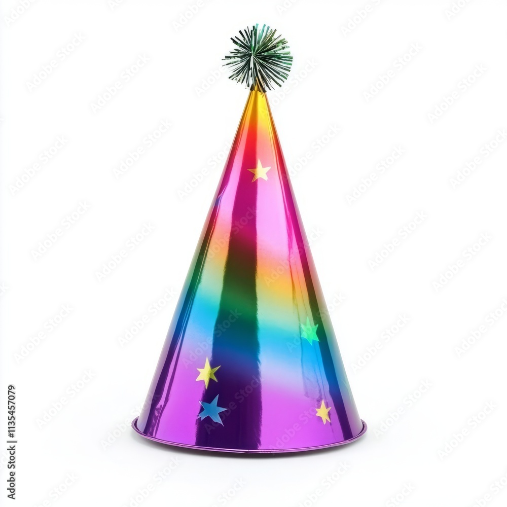 Festive party hat isolated on white background Festive party hat isolated on white background