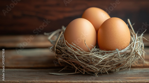 Studio Shot of Chicken Eggs