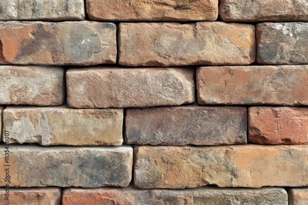 Textured Brick Wall in Warm Tones Textured Brick Wall in Warm Tones