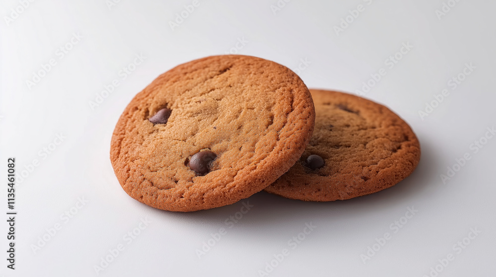 Warm and Gooey Studio Shot of Chocolate Chip Cookies Freshly Baked Warm and Gooey Studio Shot of Chocolate Chip Cookies Freshly Baked