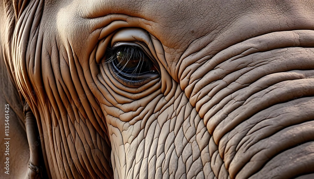 Elephant Eye Close-Up Texture Elephant Eye Close-Up Texture