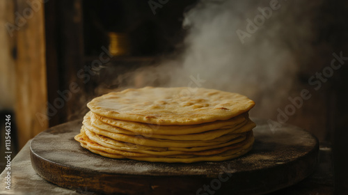 Studio Shot of Chole Bhature