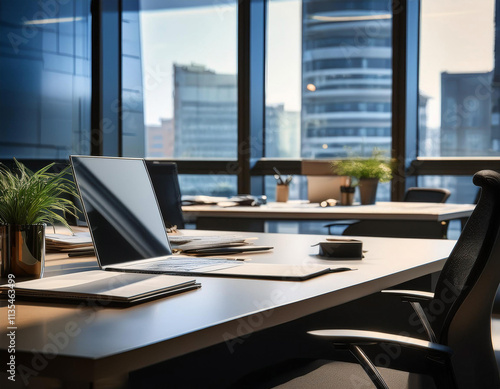 Close-Up of Company Office Environment