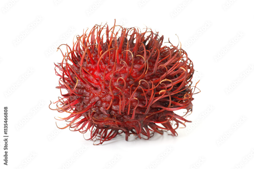 Delicious ripe rambutan isolated on white. Exotic fruit Delicious ripe rambutan isolated on white. Exotic fruit