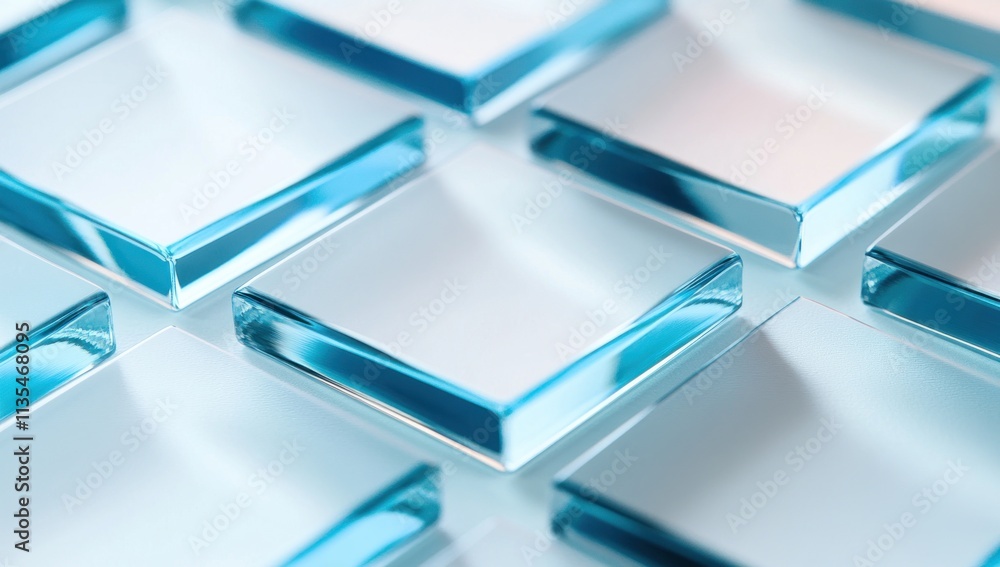 Abstract background of light blue glass squares. Abstract background of light blue glass squares.