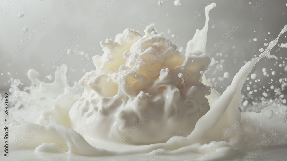 Studio Shot of Curd - Creamy and Refreshing Dairy Delight in Focus Studio Shot of Curd - Creamy and Refreshing Dairy Delight in Focus