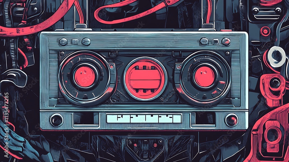 Fototapeta premium Creative Vector Artwork Featuring Bold Colors and Modern Abstract Design