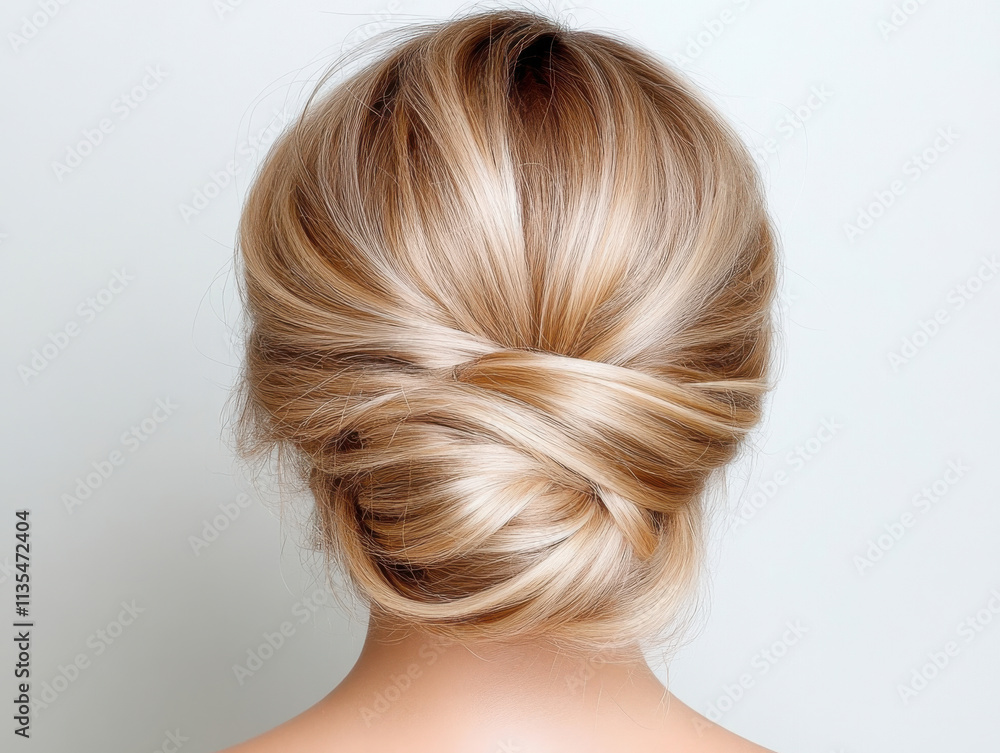 Naklejka premium nice woman's hairstyle