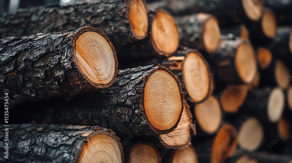 Stacked Logs, Lumber, Wood, Forestry, Timber Stacked Logs, Lumber, Wood, Forestry, Timber