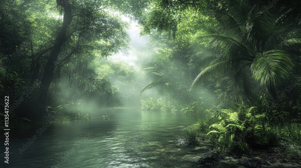 Obraz premium Mystical Jungle River