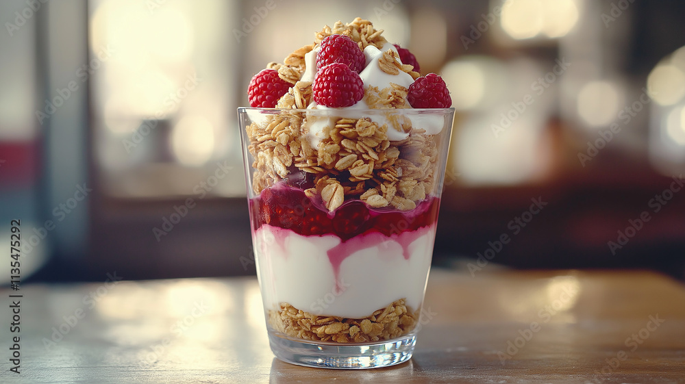 Raspberry Granola Yogurt Parfait Raspberry Granola Yogurt Parfait