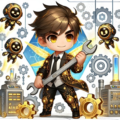 Chibi Mechanical Engineer Hero