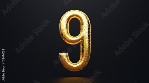 Golden New Year Celebration - Luxurious 3D Numbers Premium Vector Design for Posters, Banners, Calendar, and Greetings on Black Gradient Background photo