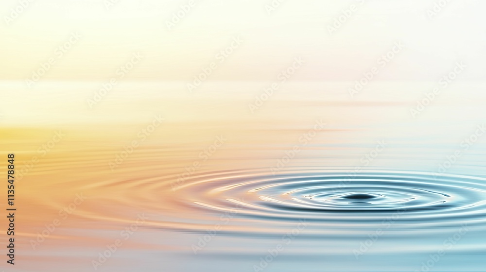 Colorful droplets merging into a vibrant ripple, bold white background, unity and expression concept Colorful droplets merging into a vibrant ripple, bold white background, unity and expression concept