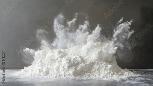 Studio Shot of Flour - Fine and Versatile Baking Essential in Focus