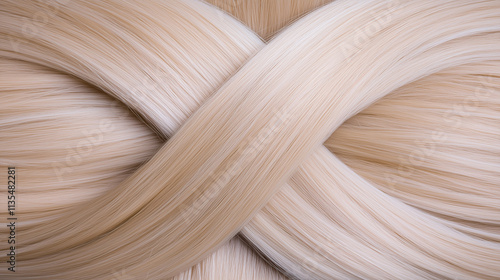 Interwoven Light Blonde Hair Strands