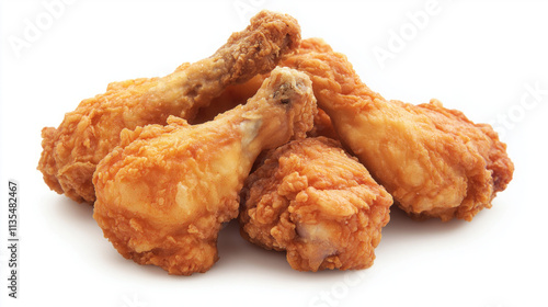 Studio Shot of Crispy Fried Chicken with Golden-Brown Coating