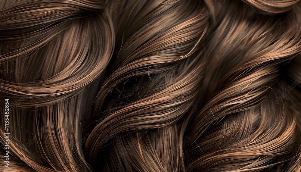 Soft brown hair texture closeup. Soft brown hair texture closeup.