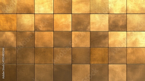 Golden Gradient Tile Pattern Backdrop with Scratch Texture and Line Shapes for Luxury Wallpapers and Banners