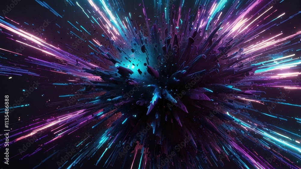 Abstract purple, blue, and pink light burst explosion. Abstract purple, blue, and pink light burst explosion.